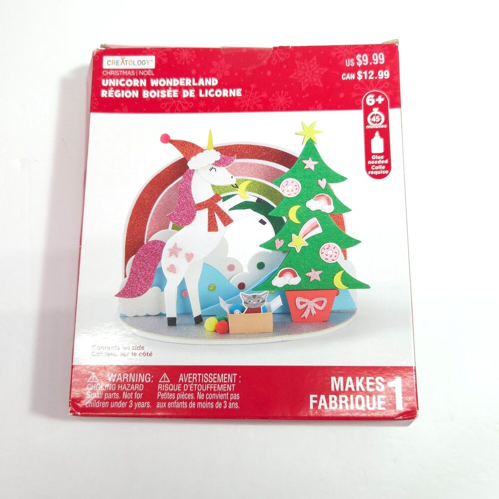 Creatology Christmas Unicorn Wonderland Craft Kit 3D Scene Holiday Kids Art